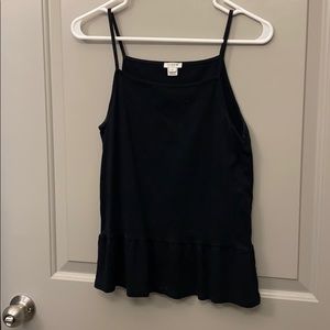 Black peplum tank